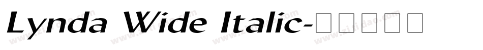 Lynda Wide Italic字体转换